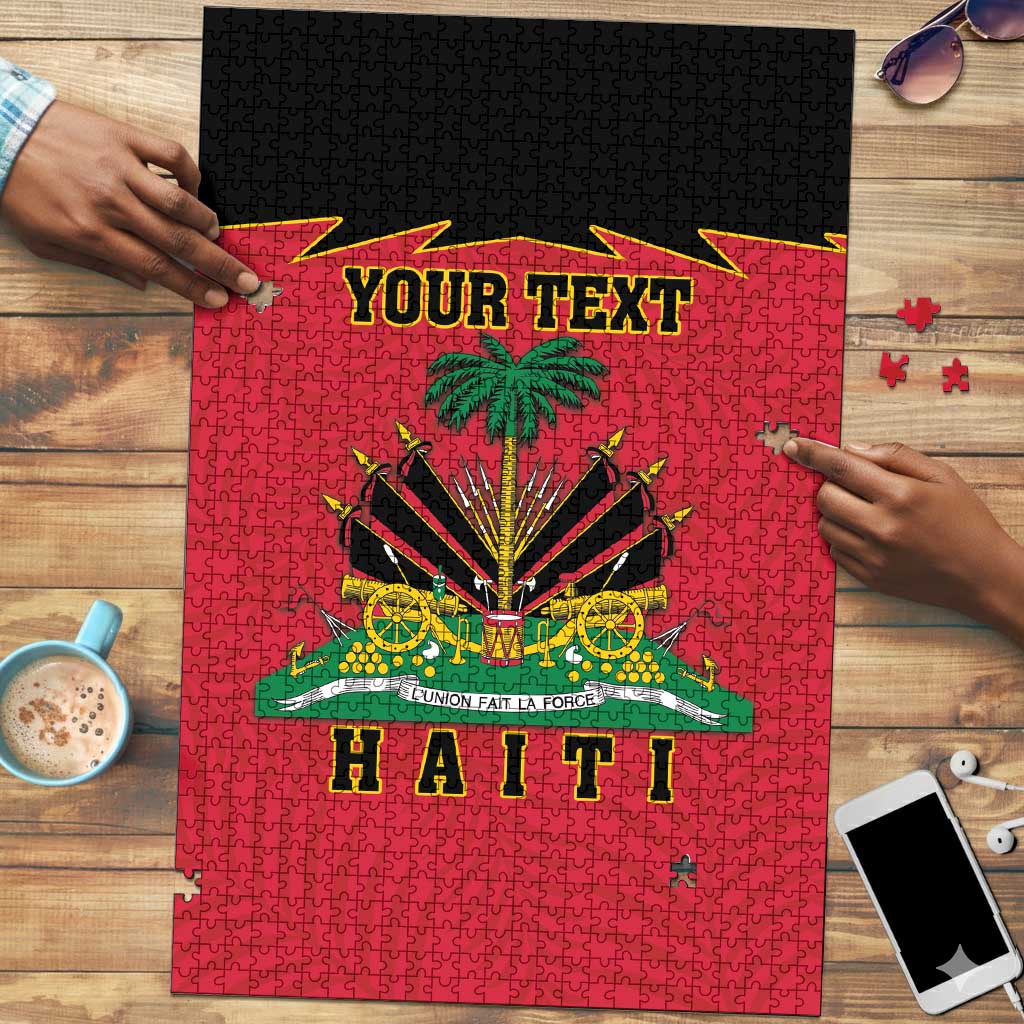 Personalized Afro-Haitians 1964 Puzzle Coat Of Arms Flag Style