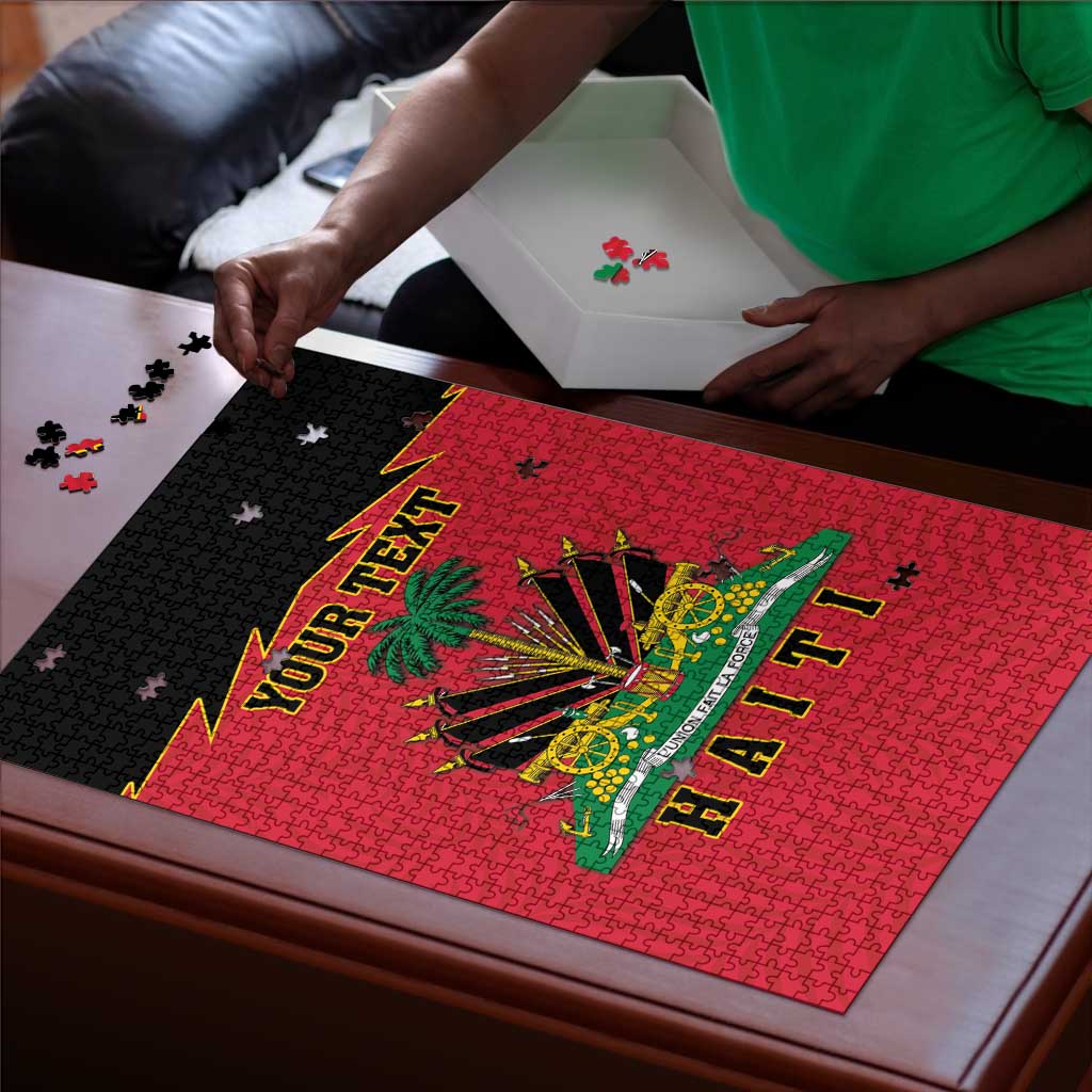 Personalized Afro-Haitians 1964 Puzzle Coat Of Arms Flag Style