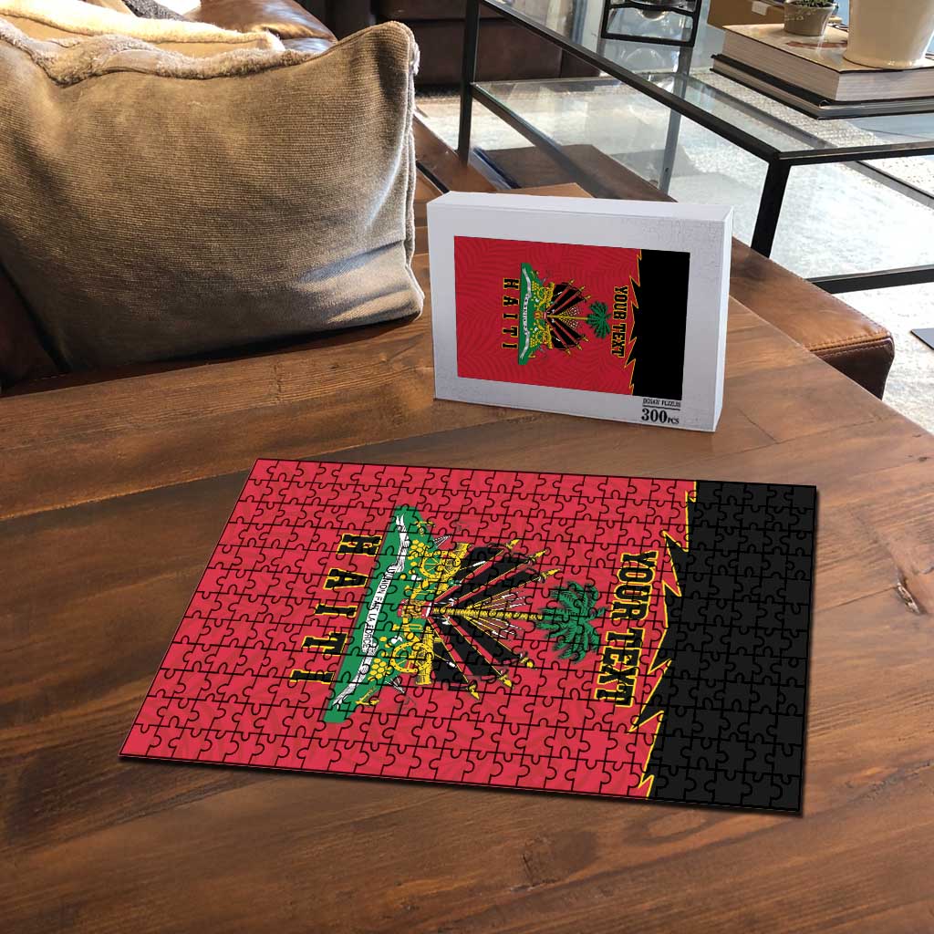 Personalized Afro-Haitians 1964 Puzzle Coat Of Arms Flag Style