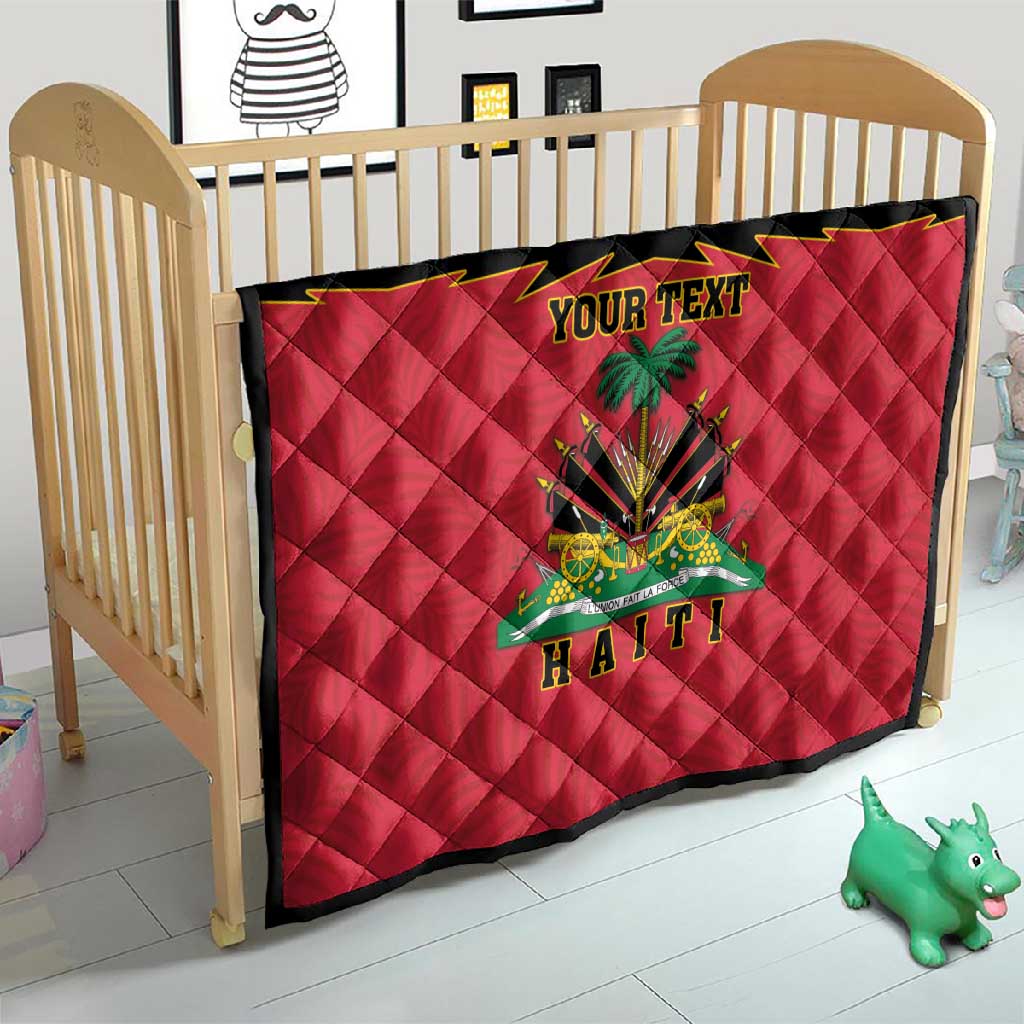 Personalized Afro-Haitians 1964 Quilt Coat Of Arms Flag Style - African Pride