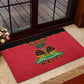 Personalized Afro-Haitians 1964 Rubber Doormat Coat Of Arms Flag Style - African Pride