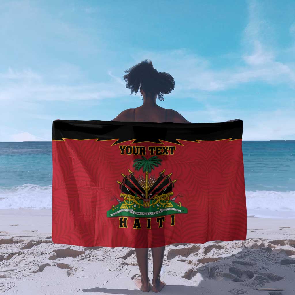 Personalized Afro-Haitians 1964 Sarong Coat Of Arms Flag Style - African Pride