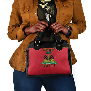 Personalized Afro-Haitians 1964 Shoulder Handbag Coat Of Arms Flag Style - African Pride