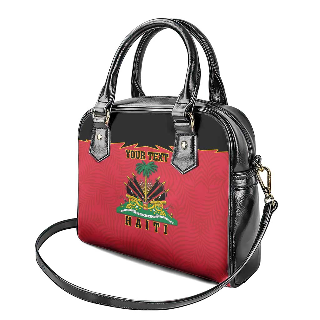 Personalized Afro-Haitians 1964 Shoulder Handbag Coat Of Arms Flag Style - African Pride