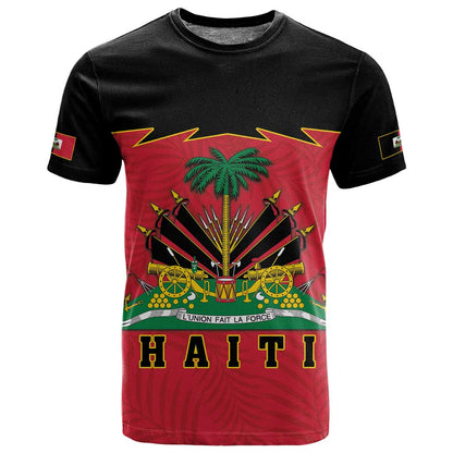 Personalized Afro-Haitians 1964 T shirt Coat Of Arms Flag Style - African Pride