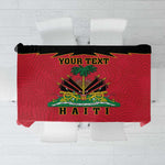 Personalized Afro-Haitians 1964 Tablecloth Coat Of Arms Flag Style - African Pride