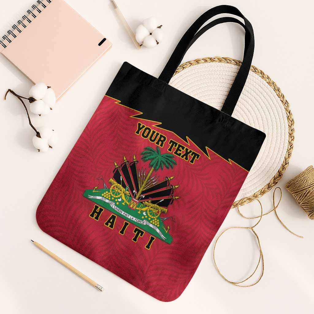 Personalized Afro-Haitians 1964 Tote Bag Coat Of Arms Flag Style