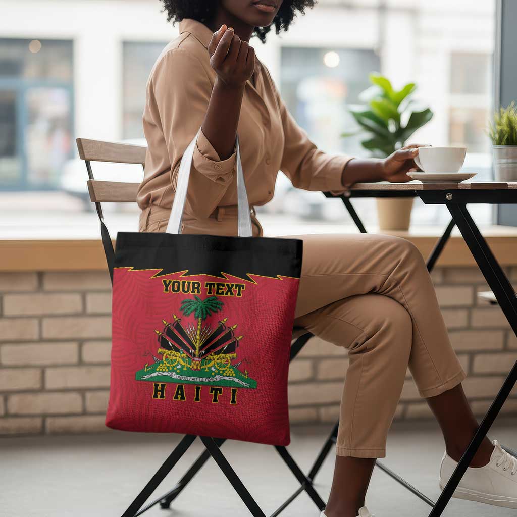 Personalized Afro-Haitians 1964 Tote Bag Coat Of Arms Flag Style