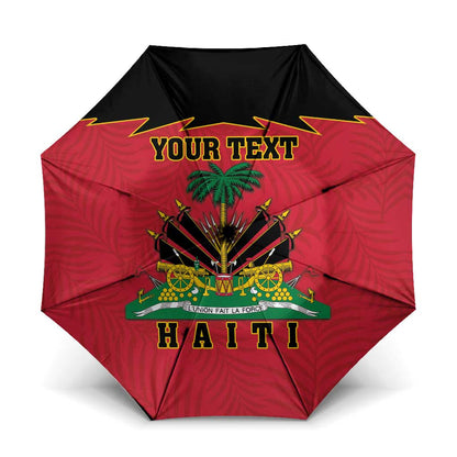 Personalized Afro-Haitians 1964 Umbrella Coat Of Arms Flag Style