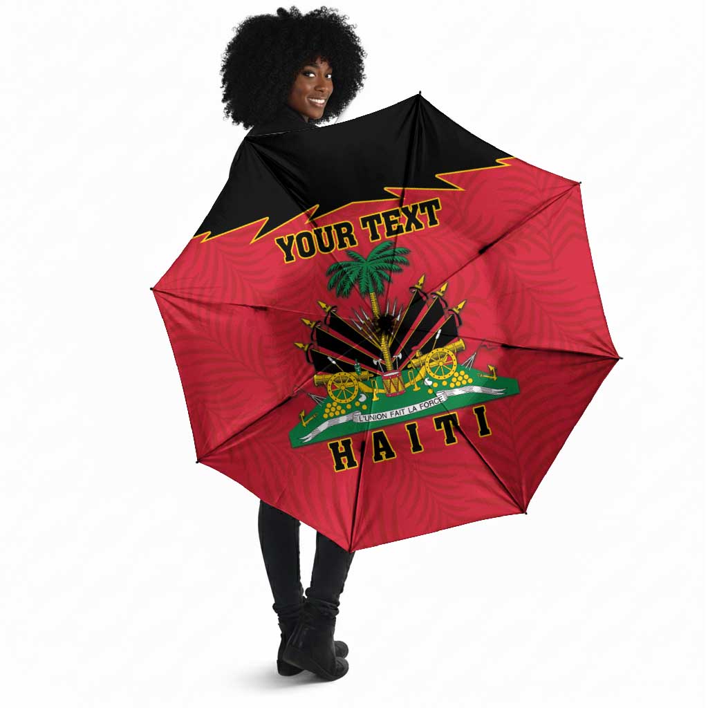 Personalized Afro-Haitians 1964 Umbrella Coat Of Arms Flag Style