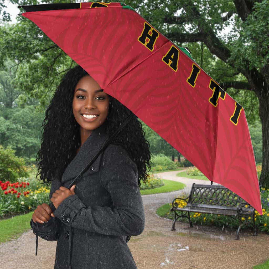 Personalized Afro-Haitians 1964 Umbrella Coat Of Arms Flag Style