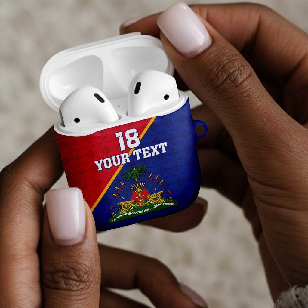 Custom Afro Haiti Football AirPods Case Les Grenadiers