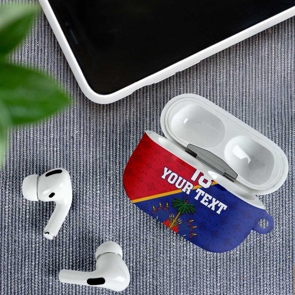 Custom Afro Haiti Football AirPods Case Les Grenadiers
