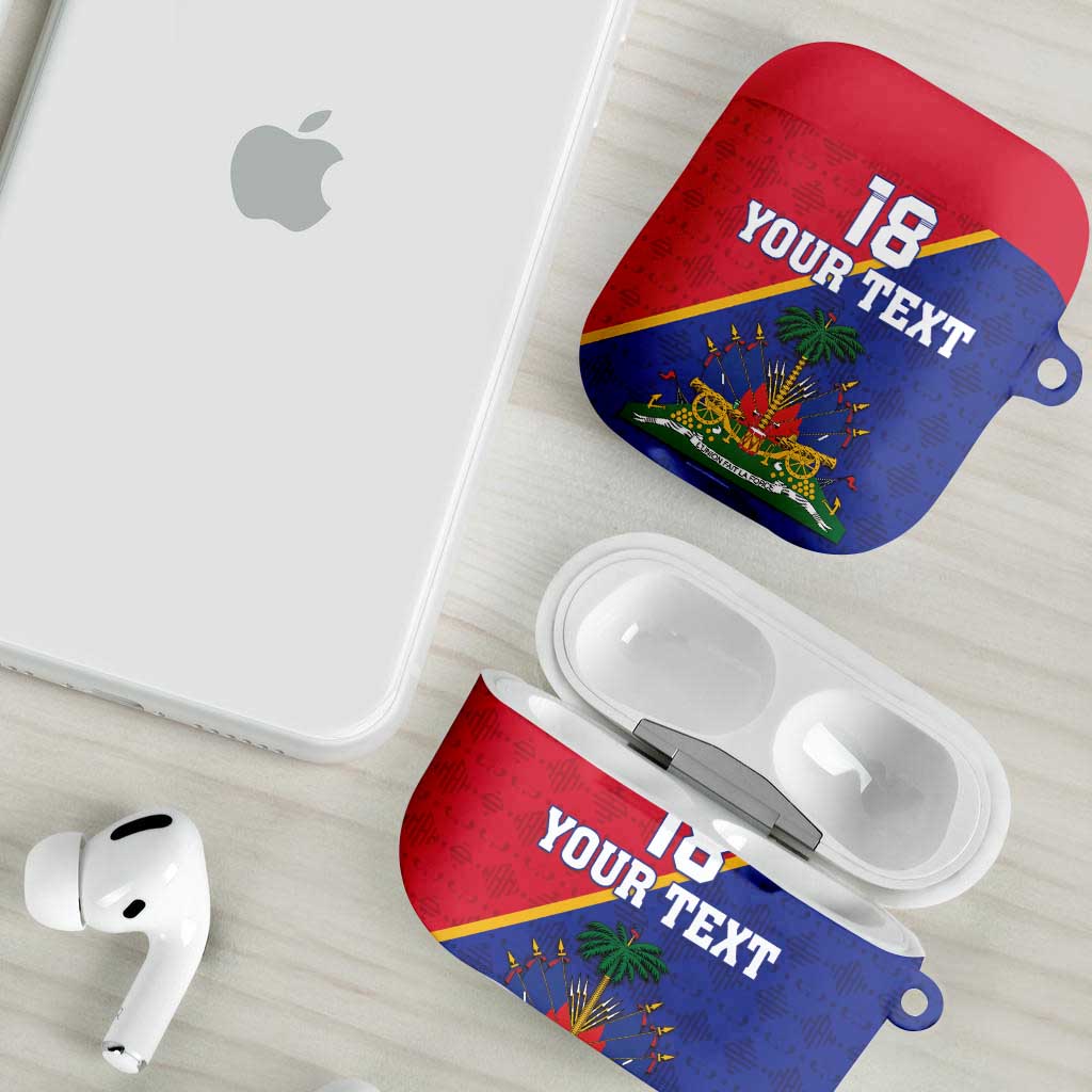 Custom Afro Haiti Football AirPods Case Les Grenadiers