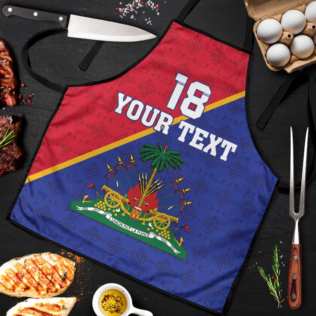 Custom Afro Haiti Football Apron Les Grenadiers
