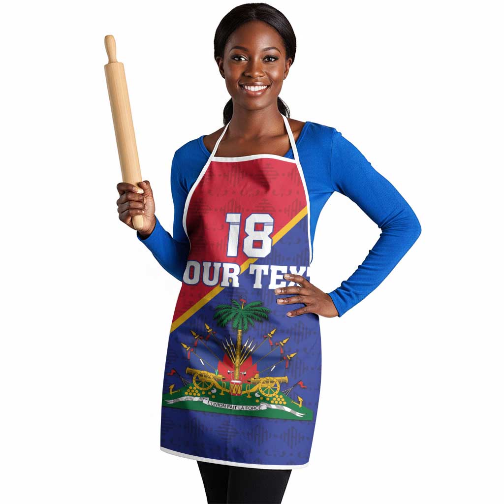 Custom Afro Haiti Football Apron Les Grenadiers