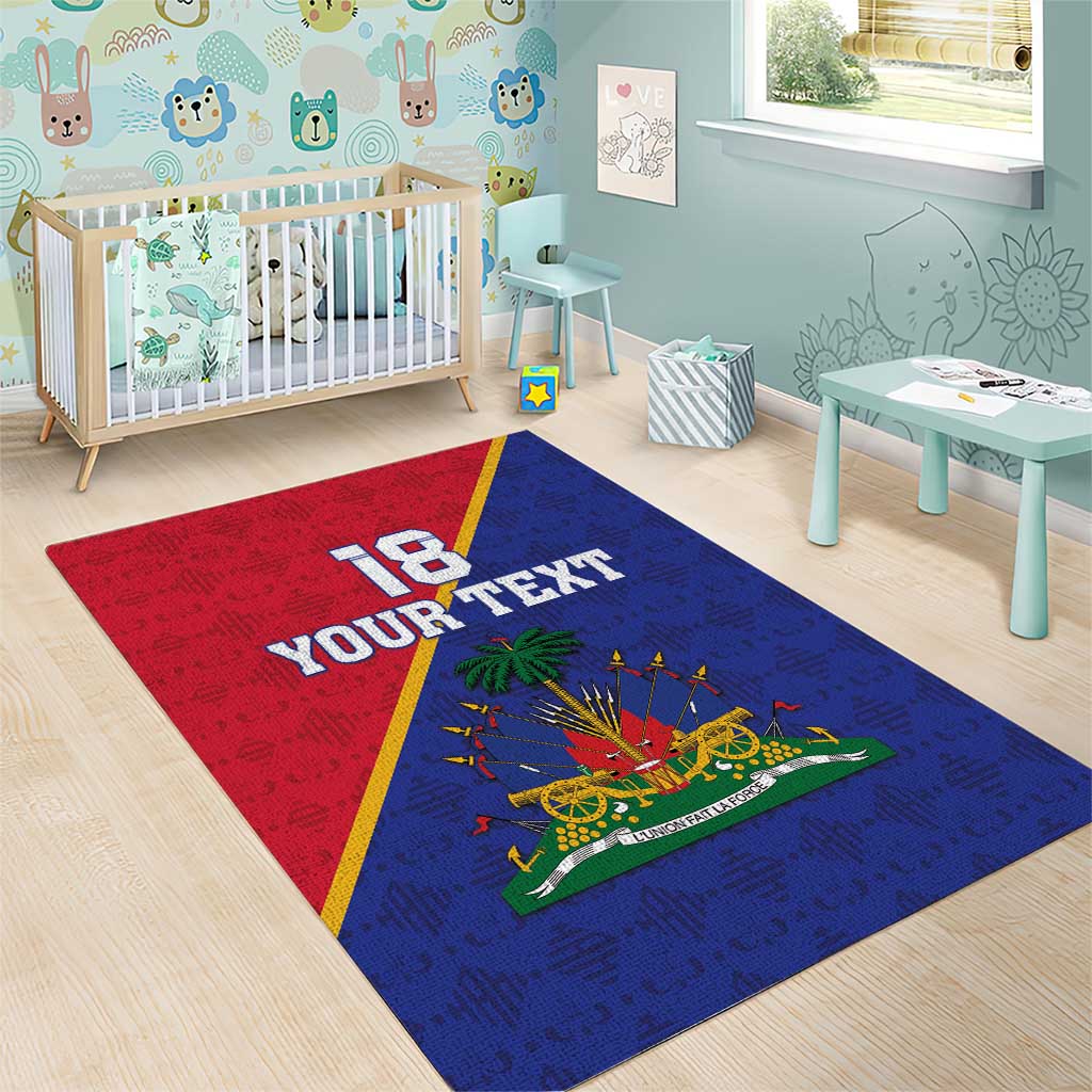 Custom Afro Haiti Football Area Rug Les Grenadiers - African Pride