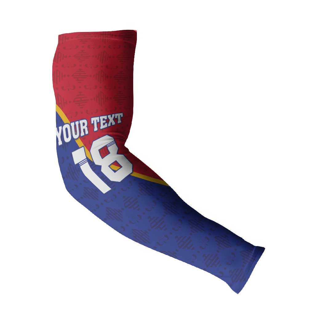 Custom Afro Haiti Football Arm Sleeves Les Grenadiers