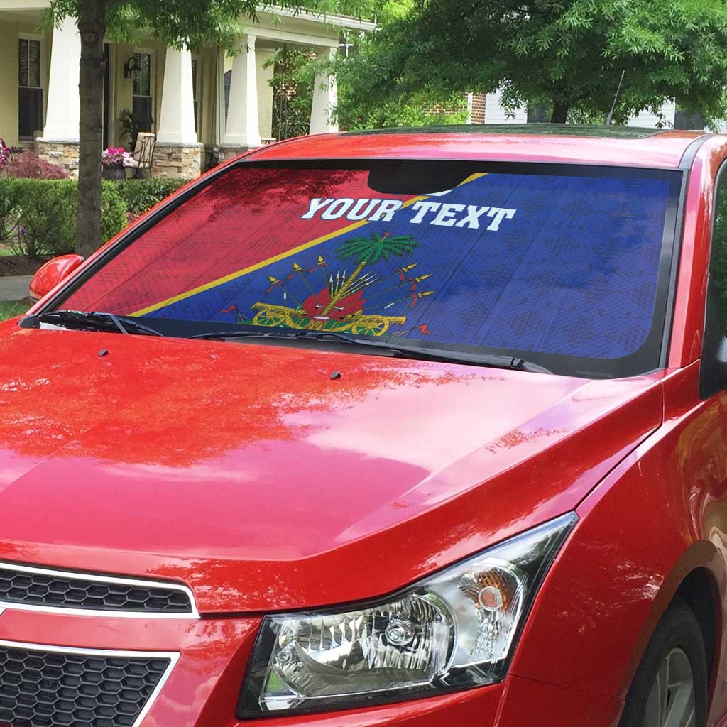 Custom Afro Haiti Football Auto Sun Shade Les Grenadiers