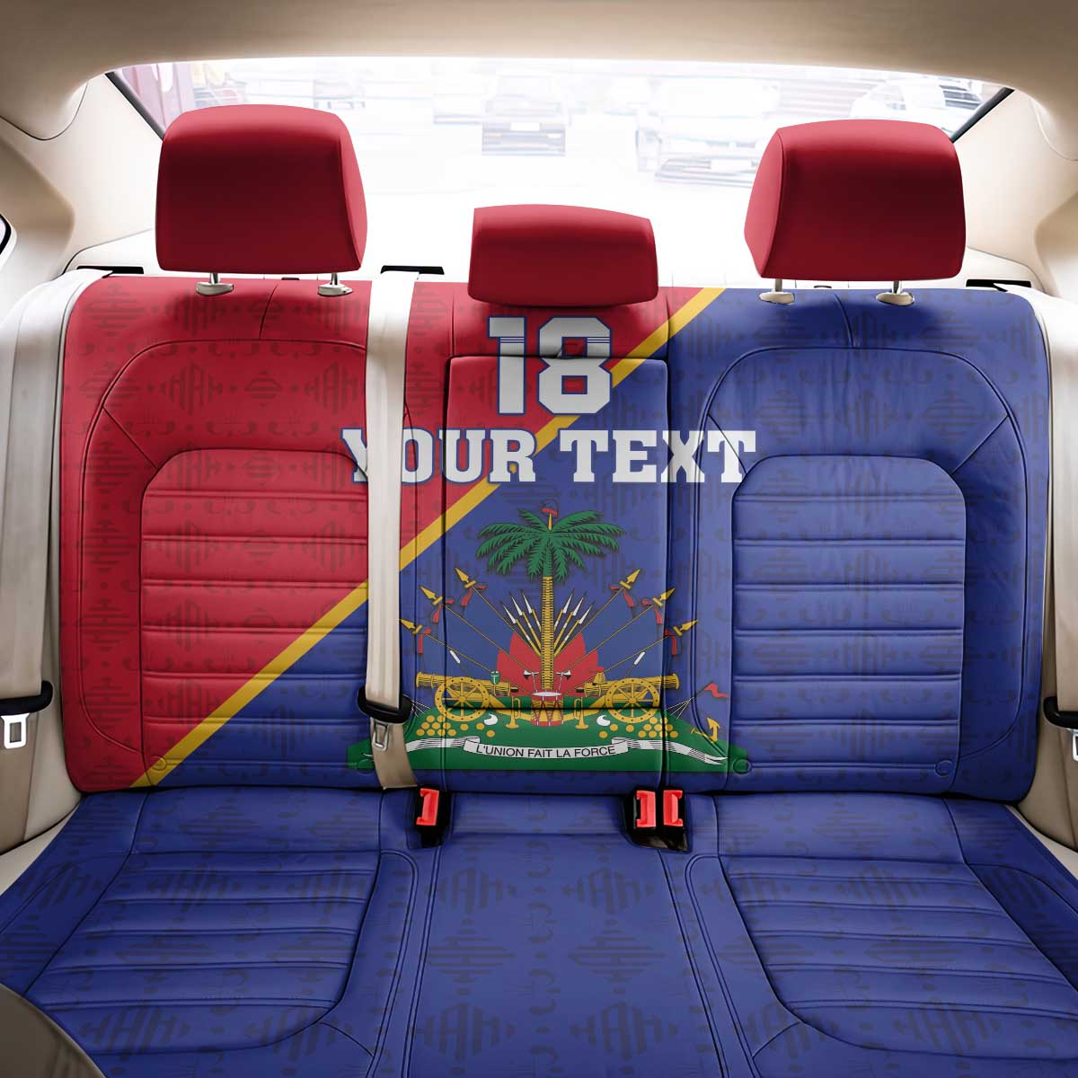 Custom Afro Haiti Football Back Car Seat Cover Les Grenadiers - African Pride