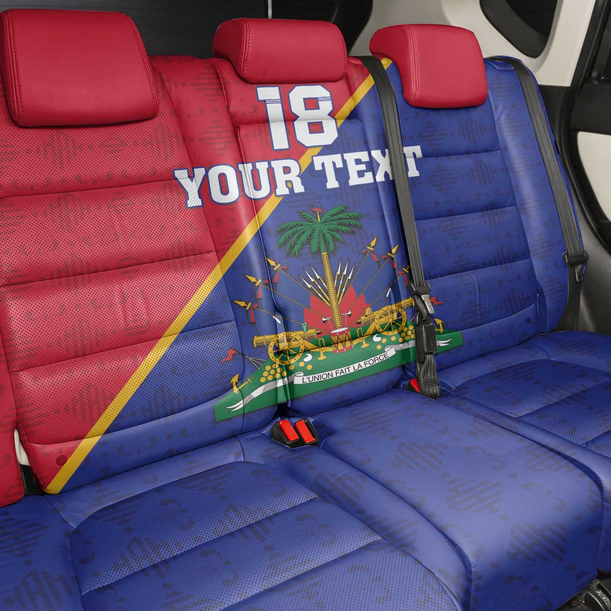 Custom Afro Haiti Football Back Car Seat Cover Les Grenadiers - African Pride
