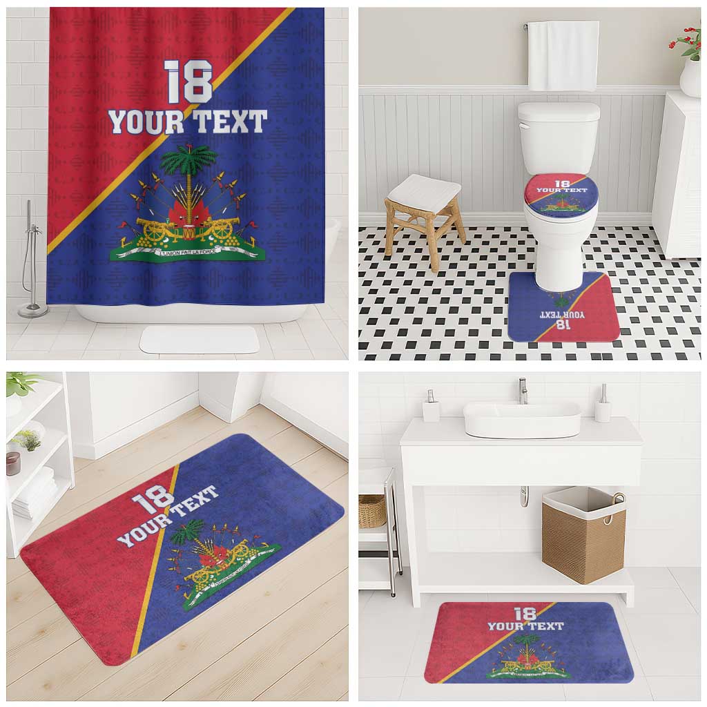 Custom Afro Haiti Football Bathroom Set Les Grenadiers