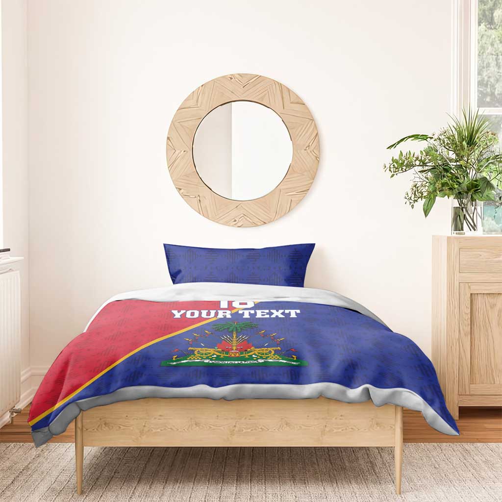 Custom Afro Haiti Football Bedding Set Les Grenadiers - undefined