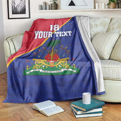 Custom Afro Haiti Football Blanket Les Grenadiers - African Pride