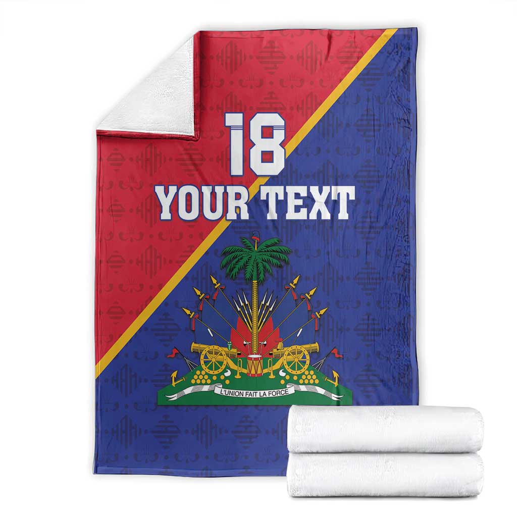 Custom Afro Haiti Football Blanket Les Grenadiers - African Pride