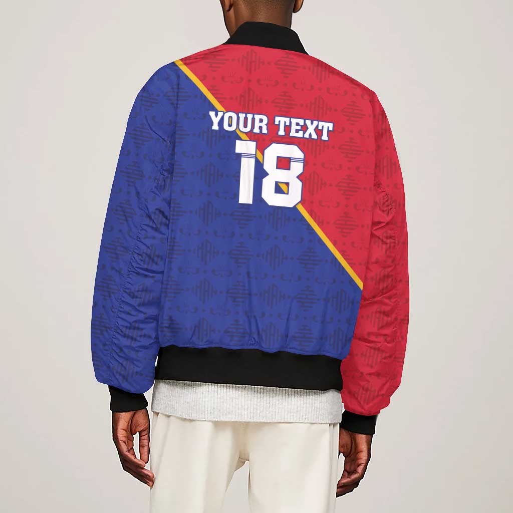 Custom Afro Haiti Football Bomber Jacket Les Grenadiers - African Pride