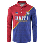 Custom Afro Haiti Football Button Sweatshirt Les Grenadiers