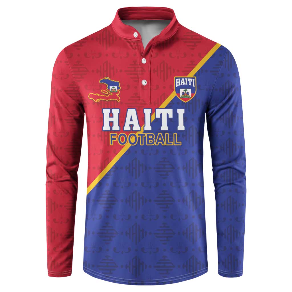 Custom Afro Haiti Football Button Sweatshirt Les Grenadiers