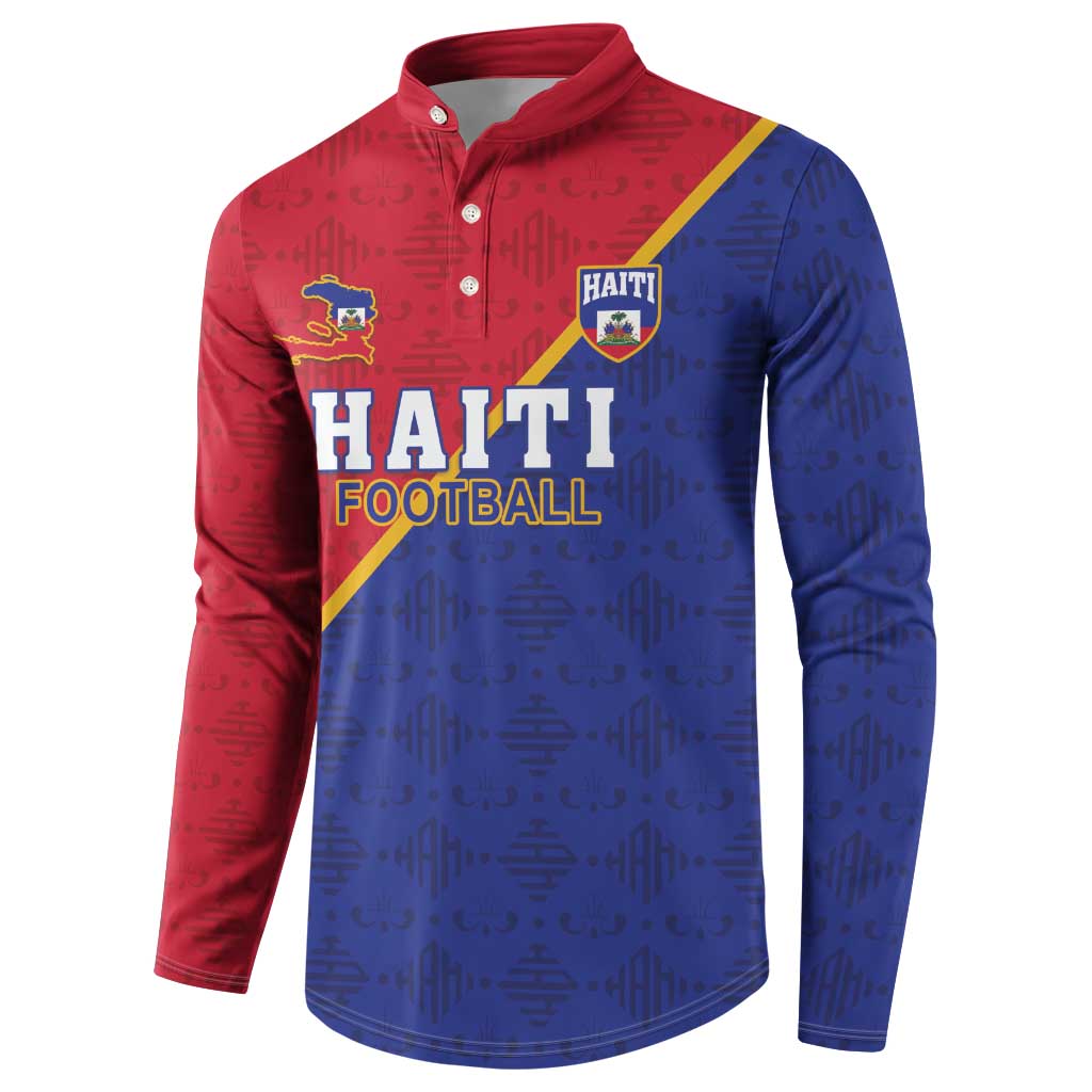 Custom Afro Haiti Football Button Sweatshirt Les Grenadiers