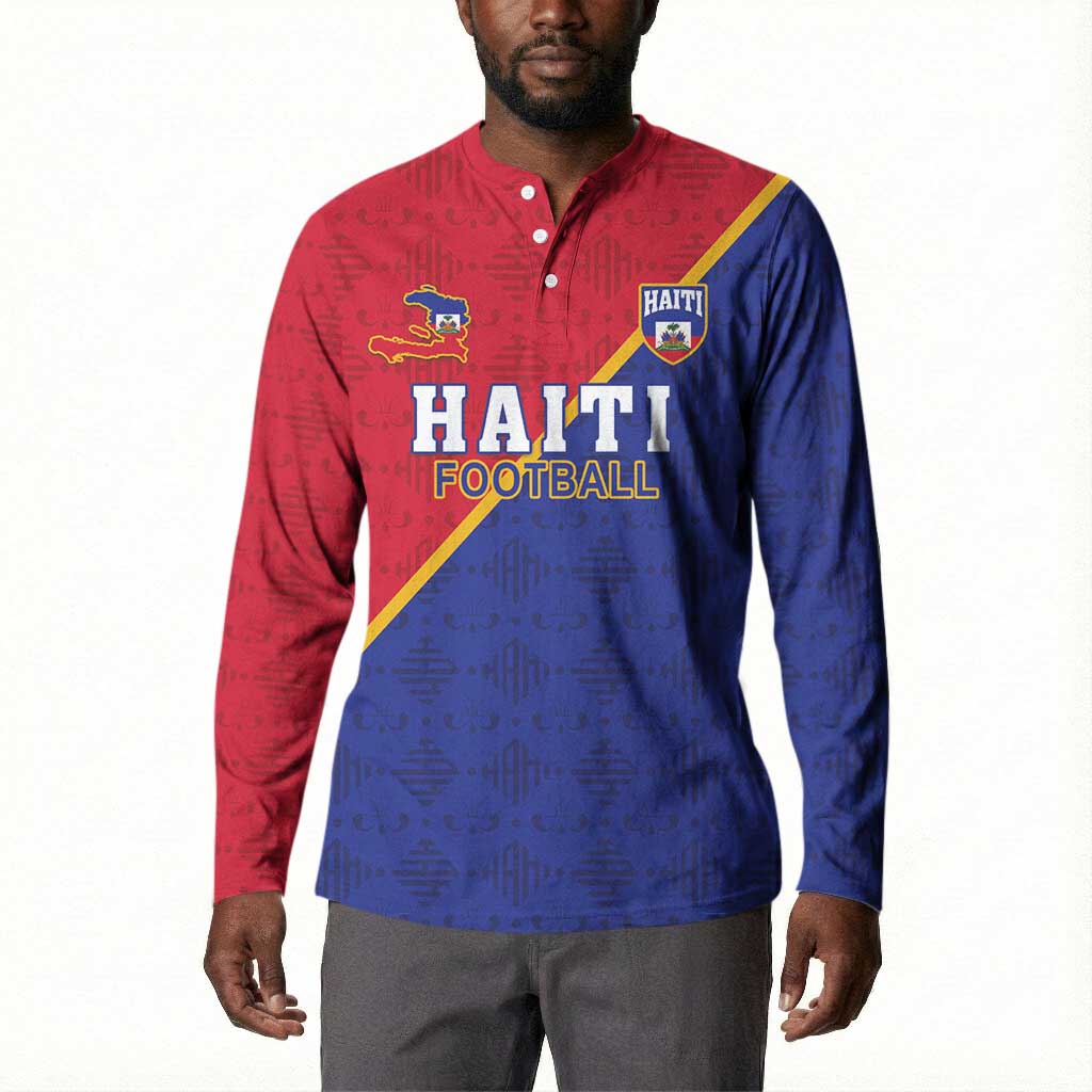 Custom Afro Haiti Football Button Sweatshirt Les Grenadiers