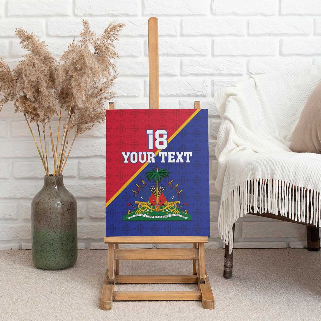 Custom Afro Haiti Football Canvas Wall Art Les Grenadiers - African Pride