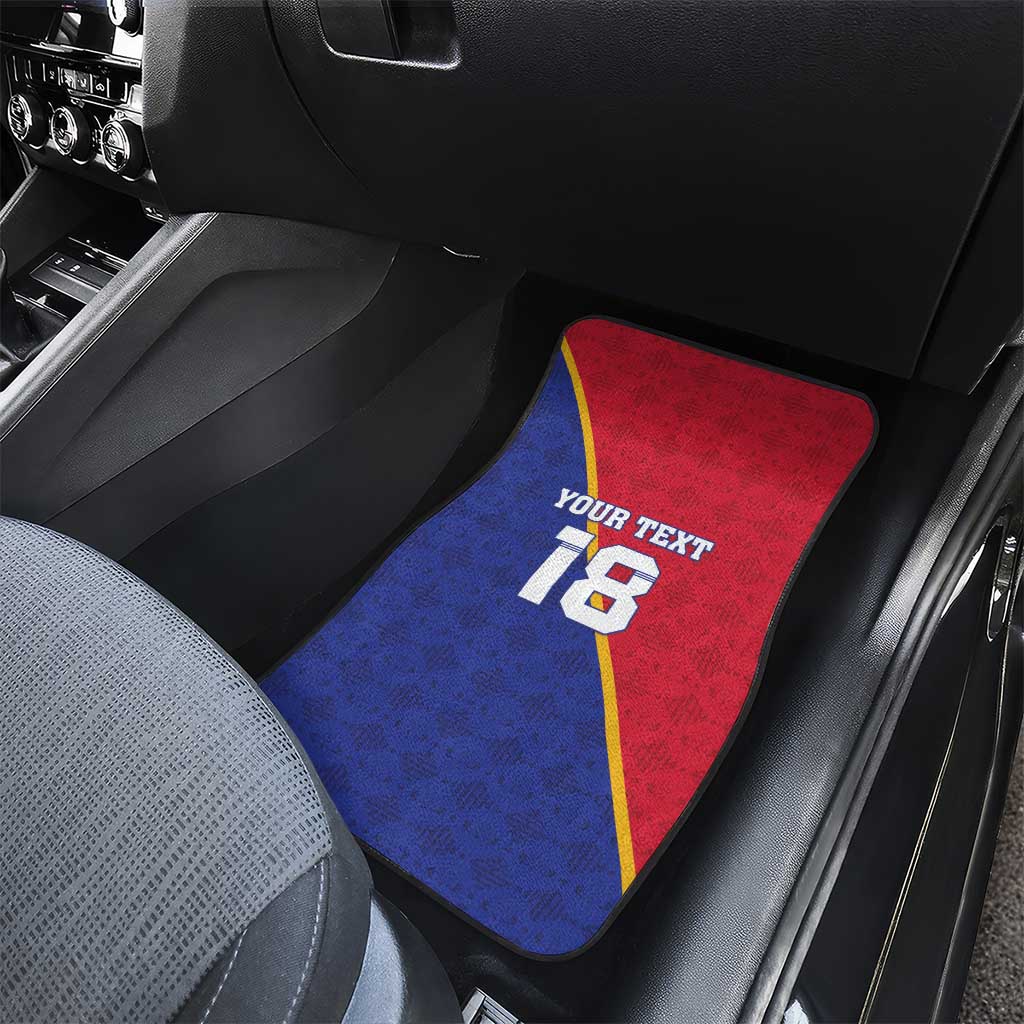 Custom Afro Haiti Football Car Mats Les Grenadiers - African Pride
