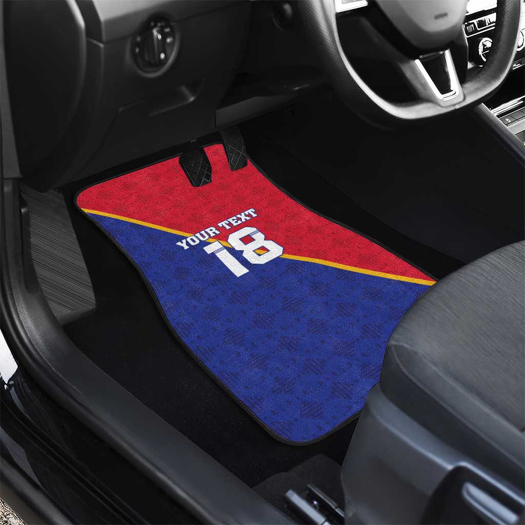 Custom Afro Haiti Football Car Mats Les Grenadiers - African Pride