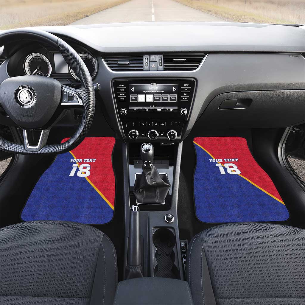 Custom Afro Haiti Football Car Mats Les Grenadiers - African Pride