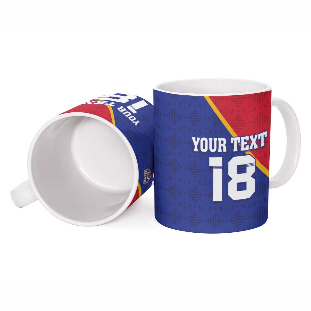Custom Afro Haiti Football Ceramic Mug Les Grenadiers