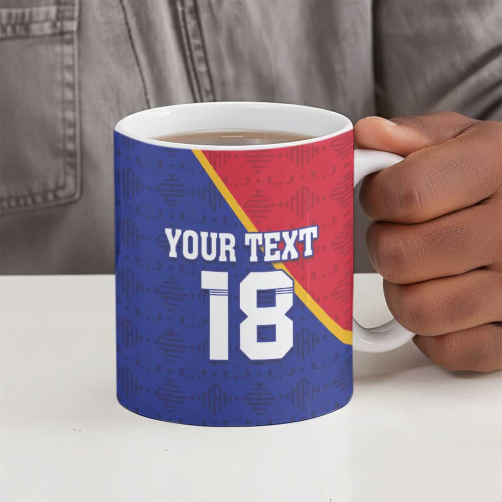 Custom Afro Haiti Football Ceramic Mug Les Grenadiers
