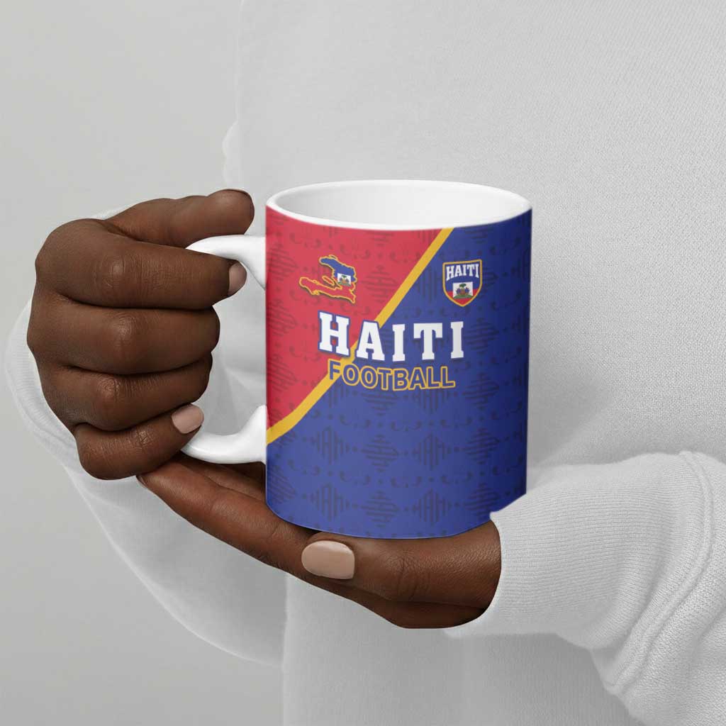 Custom Afro Haiti Football Ceramic Mug Les Grenadiers