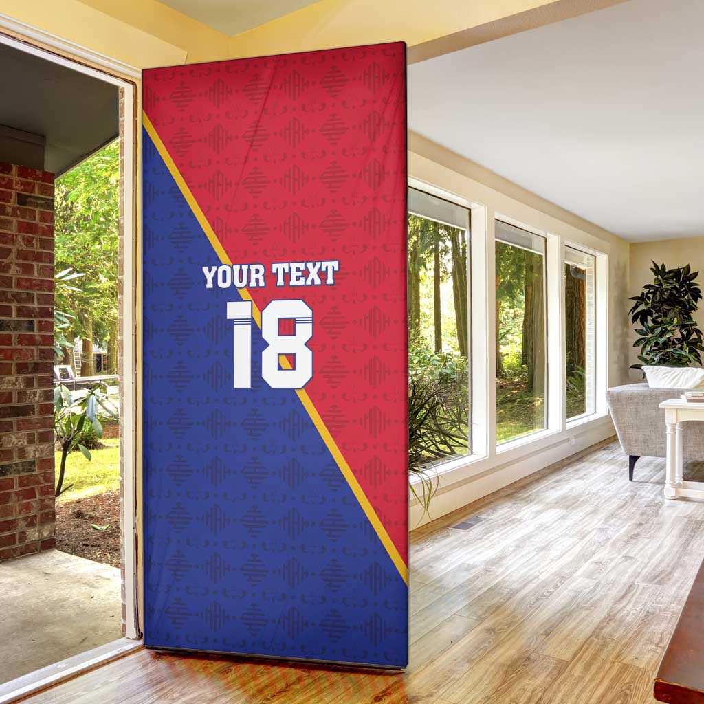 Custom Afro Haiti Football Door Cover Les Grenadiers