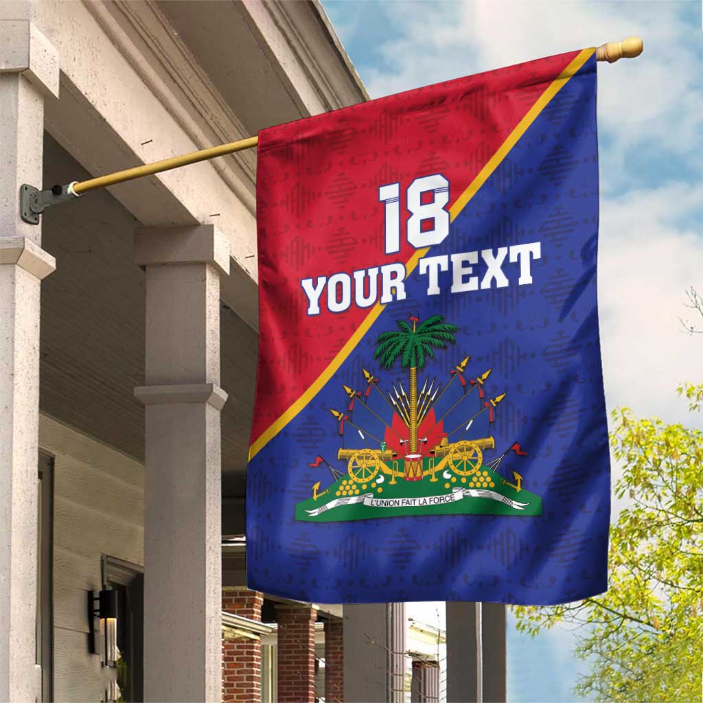 Custom Afro Haiti Football Garden Flag Les Grenadiers - African Pride