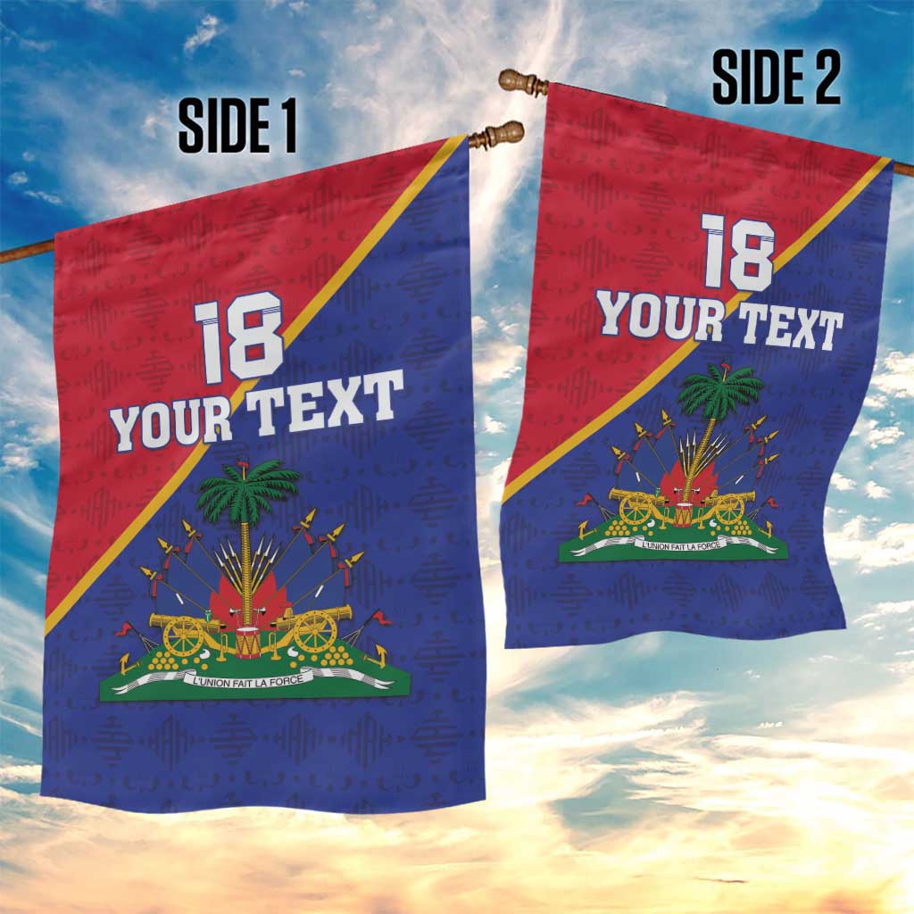 Custom Afro Haiti Football Garden Flag Les Grenadiers - African Pride