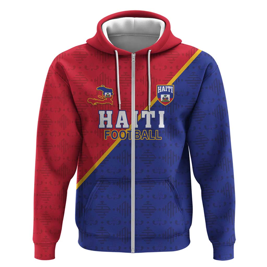 Custom Afro Haiti Football Hoodie Les Grenadiers - African Pride
