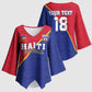Custom Afro Haiti Football Kimono Sleeve Blouse Les Grenadiers