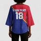 Custom Afro Haiti Football Kimono Sleeve Blouse Les Grenadiers