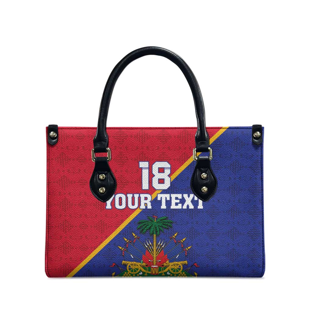 Custom Afro Haiti Football Leather Bag Les Grenadiers