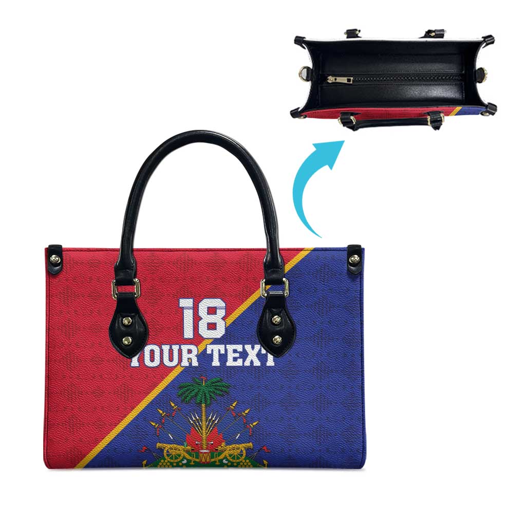 Custom Afro Haiti Football Leather Bag Les Grenadiers