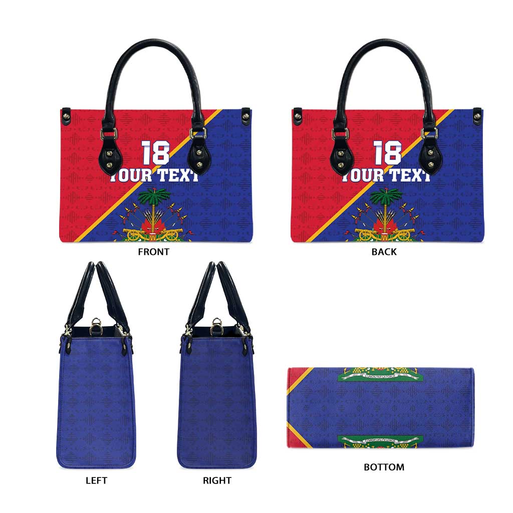 Custom Afro Haiti Football Leather Bag Les Grenadiers
